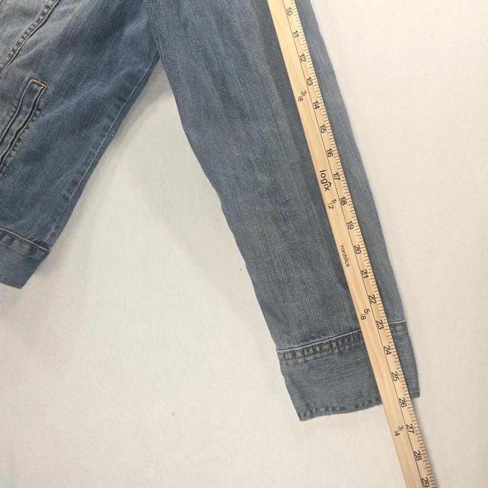 Old Navy Womens XXL Medium Wash Denim Trucker Jacket 100% Cotton Blue Jean Coat